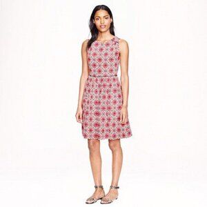 VGUC J.Crew California Poppy Print Silk Dress Size 0